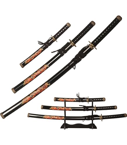 Amazon.com : BladesUSA Jl-021Bl4 Katana Samurai Sword Set, 3-Piece